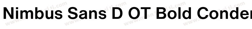 Nimbus Sans D OT Bold Condensed字体转换